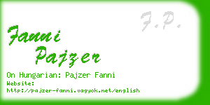 fanni pajzer business card